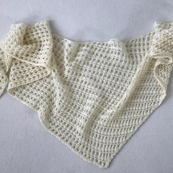 NEW Handmade Larkspur Lace Luxury Scarf, Asymmetric Kite Shawl, Merino Wool
